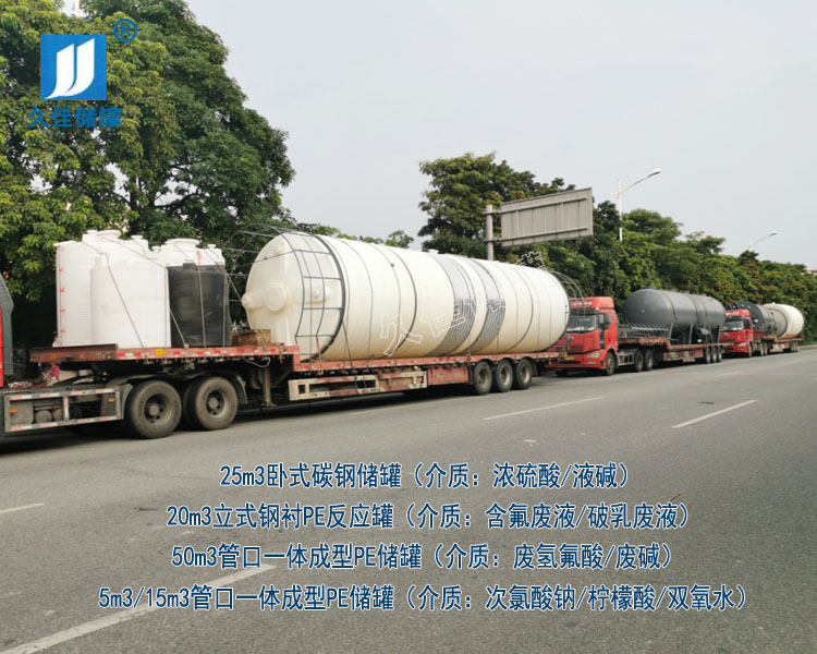 江蘇南京固體處置項目-50立方PE儲罐及碳鋼/鋼襯PE設備案例